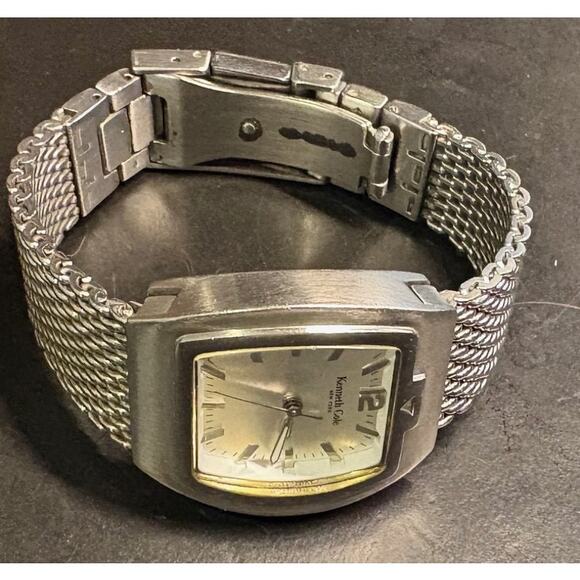 Women's Kenneth Cole New York Watch, Sliver Tone Mesh and Link Band, Black Face - Picture 4 of 4